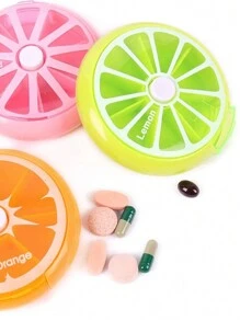 hộp lưu trữ thuốc nhựa mini di động, Hộp khóa thuốc tròn nhiều lưới hàng ngày cho gia đình - màu xanh lá - Xem 6