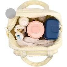 1個純色嬰兒尿布包組織者孕婦袋動物卡通便攜尼龍媽媽旅行手提袋配飾 - 粉色 - 查看 5