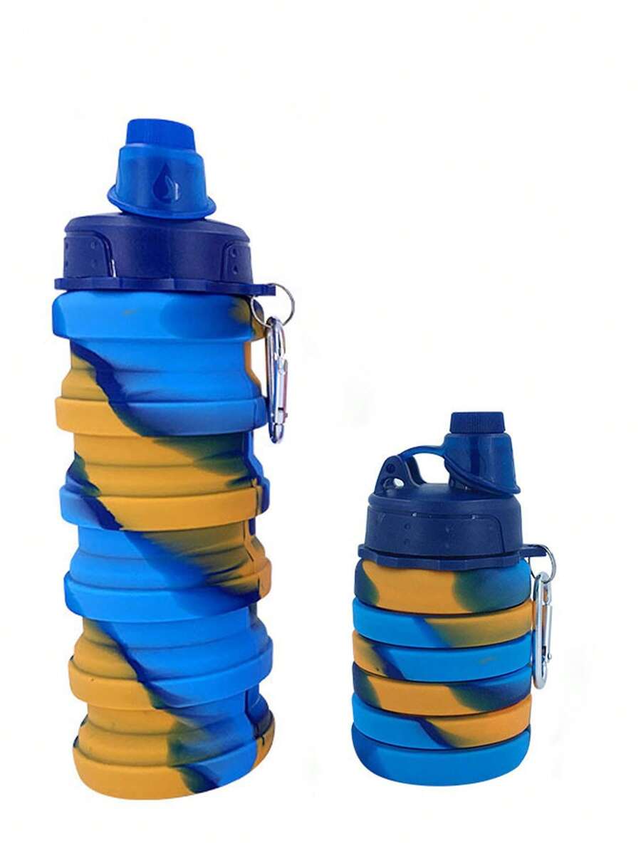 Botella de bebida plegable de silicona agua portátil para de viaje 1pieza - Amarillo - Ver 1