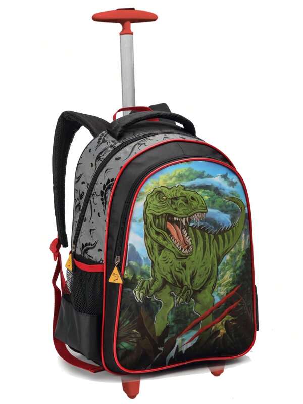 Mochila Infantil Masculina De Rodinhas Escolar Menino Grande