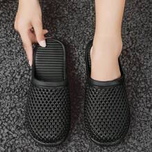 All-seasons Granny Flat Slippers For Women, Waterproof And Durable Rubber Material, Perfect For Bathroom/water Activities