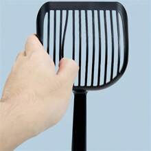 Pets Cleaning Accessories Cute Paw-Shaped Mesh Cat Litter Scoop Practical Portable Cat Poop Shovel, Plastic Cat Scooper Tool For Scooping Kitty Litter - Black - View 5