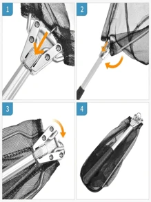 Outdoor Fishing Dip Net - Silver - View 4