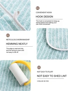 1入組灰色的條紋圖案超細纖維毛巾適用於沐浴,游泳,海灘,速乾 - 灰色 - 查看 4