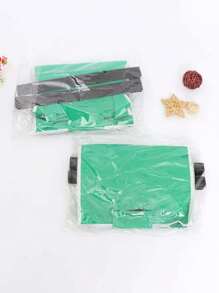 1個可重複使用的購物袋購物推車袋,購物推車用的購物袋,超市購物車購物袋,購物袋支架,購物袋架,超市購物車用購物袋,綠色無紡布手提袋,可摺疊的易於攜帶,可夾在購物車上