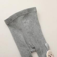 1條兔子&胡蘿蔔圖案寶寶/幼兒女童打底褲 - 灰色 - 查看 3