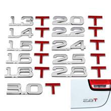 1入金屬1.3t-3.0t汽車貼紙貼花頭部車側翼子板後行李箱徽章貼紙貼紙,適用於任何車輛、卡車、汽車、摩托車、房車、滑板車或suv