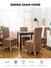 1件氣泡紗裙彈性餐椅套