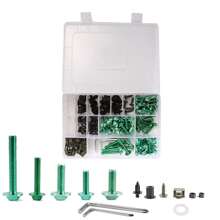 194入組通用機車m5 M6車身螺絲固定件套裝,適用於巡洋車、卡斯拉車、咖啡賽車、老派學院風、越野巡遊、摩托車等 - 紅色 - 查看 4