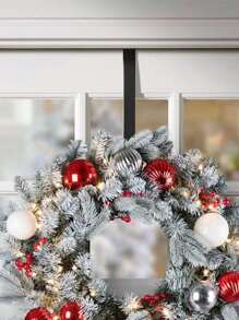 1 件节日装饰花环金属挂钩，可挂在门上，不会留下划痕，非常适合圣诞节、农历新年、情人节、欢迎标志、圣诞节 - 黑色 - 查看 8