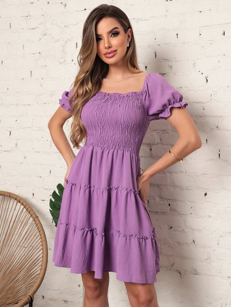 Women Dresses - Màu tím hoa cà - Xem 1