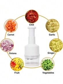 Picador y triturador de vegetales - Blanco - Ver 2