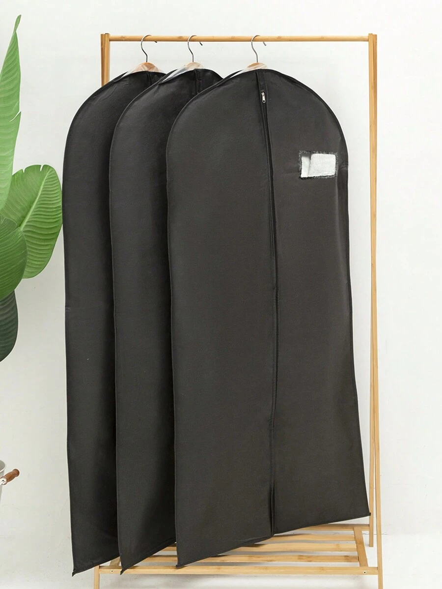 1pc Plain Garment Cover - Black - View 1