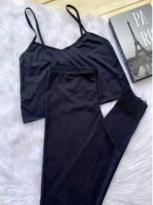 Women Pajama Sets - 黑色 - 查看 1