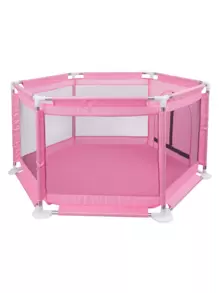 Cercadinho Infantil Cercado Chiqueirinho Portátil Para Bebê Criança - Rosa chiclete - Visão 1