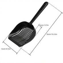 Pets Cleaning Accessories Cute Paw-Shaped Mesh Cat Litter Scoop Practical Portable Cat Poop Shovel, Plastic Cat Scooper Tool For Scooping Kitty Litter - Black - View 2