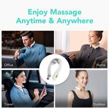 Nỗi nóng Máy mát xa cổ , Không dây Ô tô/xe hơi Cái cổ Mát xa Thiết bị , Có thể mang đi Thông minh Cái cổ , Xương sống Máy mát xa - trắng - Xem 5