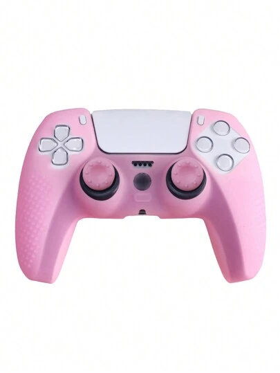 1 Set PlayStation 5 Controller Silicone Case + 2 Pcs Silicone Joystick Cap, Anti-Slip, Anti-Sweat, Anti-Fall, Anti-Dust, Anti-Scratch To Enhance Gameplay Experience