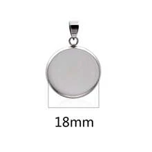 10 件/批适用于 6 8 10 12 14 16 18 20 25 30 毫米不锈钢树脂镂空凸圆形底盘镶嵌边框吊坠珠宝 DIY 珠宝配件吊坠项链