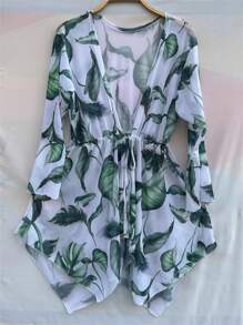 Women Kimonos - 橄欖綠 - 查看 1