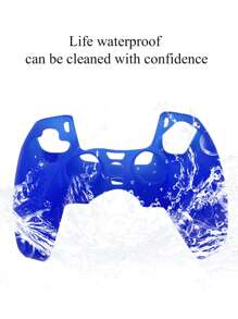 1 Set PlayStation 5 Controller Silicone Skin Cover + 2 Thumb Grip Caps, Anti-Slip, Anti-Scratch, Sweat-Proof, Dust-Proof For Enhanced Gaming Experience - Blue - View 5