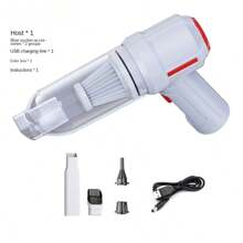 可攜式高功率手持式無線汽車吸塵器,帶汽車/家用雙用充電,無線使用 - 杏色 - 查看 5