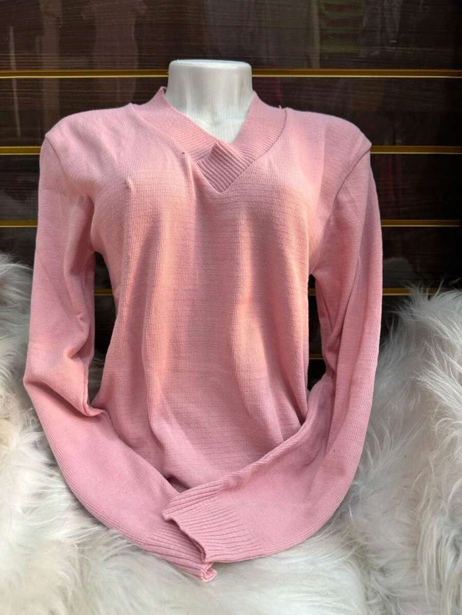 Women Sweaters - 淺粉色 - 查看 1