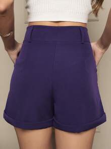 Women Shorts - 紫色 - 查看 5