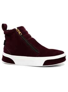 Women Fashion Boots - Burgundy - View 6