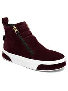 Women Fashion Boots - Burgundy - View 3