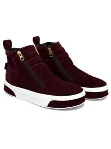 Women Fashion Boots - Burgundy - View 4