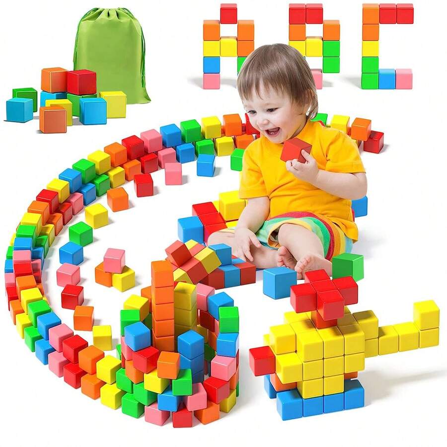 48 件磁性積木、3 歲以上幼兒磁性積木、蒙特梭利玩具、磁力魔術方塊、學前 Stem 教育感官磁鐵玩具,適合 3-5 歲男孩和女孩(顏色隨機) - 彩色 - 查看 1