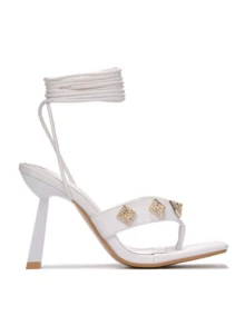 Sandalias de tacón para mujer - Blanco - Ver 4