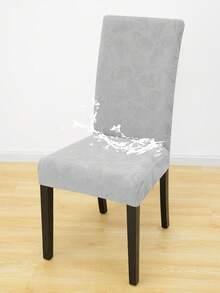 1 Miếng , Dệt hoa Bọc Ghế ăn , Không thấm nước , Chống bụi , Đàn hồi cao Bao ghế , Thích hợp Đối với Phòng ăn , Phòng khách , Khách sạn Và Khác Trang trí Quân nhu - Màu Xám nhạt - Xem 1