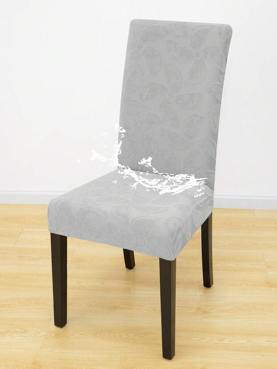 1 Miếng , Dệt hoa Bọc Ghế ăn , Không thấm nước , Chống bụi , Đàn hồi cao Bao ghế , Thích hợp Đối với Phòng ăn , Phòng khách , Khách sạn Và Khác Trang trí Quân nhu - Màu Xám nhạt - Xem 1