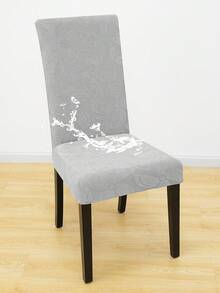 1 Miếng , Dệt hoa Bọc Ghế ăn , Không thấm nước , Chống bụi , Đàn hồi cao Bao ghế , Thích hợp Đối với Phòng ăn , Phòng khách , Khách sạn Và Khác Trang trí Quân nhu - Màu Xám nhạt - Xem 4