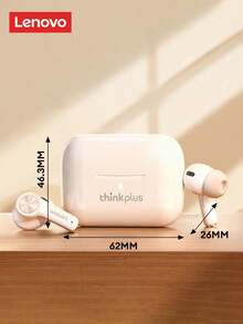 联想 LP70 半入耳式主动降噪低延迟游戏无线耳机，智能触控，长续航 - 黑色 - 查看 7