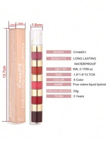 20 colores líquido lápiz labial set maquillaje regalo set para niñas y mujeres - Unitalla - Ver 9