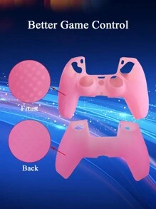 1 Set PlayStation 5 Controller Silicone Case + 2 Pcs Silicone Joystick Cap, Anti-Slip, Anti-Sweat, Anti-Fall, Anti-Dust, Anti-Scratch To Enhance Gameplay Experience
