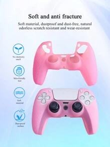 1 Set PlayStation 5 Controller Silicone Case + 2 Pcs Silicone Joystick Cap, Anti-Slip, Anti-Sweat, Anti-Fall, Anti-Dust, Anti-Scratch To Enhance Gameplay Experience