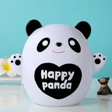 1pc Panda Shaped Pvc Piggy Bank, Cute Cartoon Design With Anti-fall Feature - fat panda - View 1