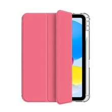 1pc Pink Case Smart Cover Storage With Pen Slot Compatible With iPad 10th Generation 10.9 inch Tablet TPU Soft Shell Leather - Hot Pink - View 7