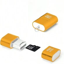 Adaptador lector de tarjetas micro-sd a USB Universal - Dorado - Ver 1
