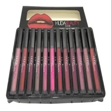 Set 12 Pz Labiales Matte Huxia Beauty Resistente Al Agua - Marrón - Ver 3