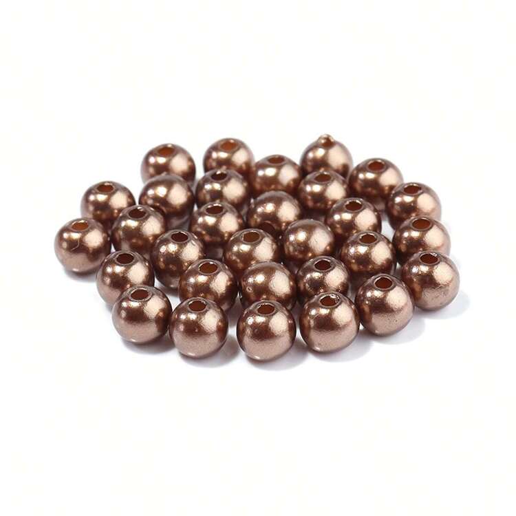 100/300/1000 Piezas De Cuentas De Imitación De Perlas De Abs, De Color, Redondas, Con Agujero Recto, Cuentas Sueltas, 3/4/6/8/10mm, Adecuadas Para La Fabricación De Pulseras, Aretes Y Collares Diy - Neblina azul - Añade 11