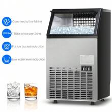 Lifezeal Built-In Stainless Steel Commercial 110Lbs/24H Ice Maker Portable Ice Machine - Black - View 5