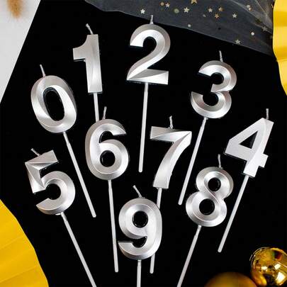 1 件歌剧院风格数字生日蜡烛，年龄数字蜡烛装饰派对用品