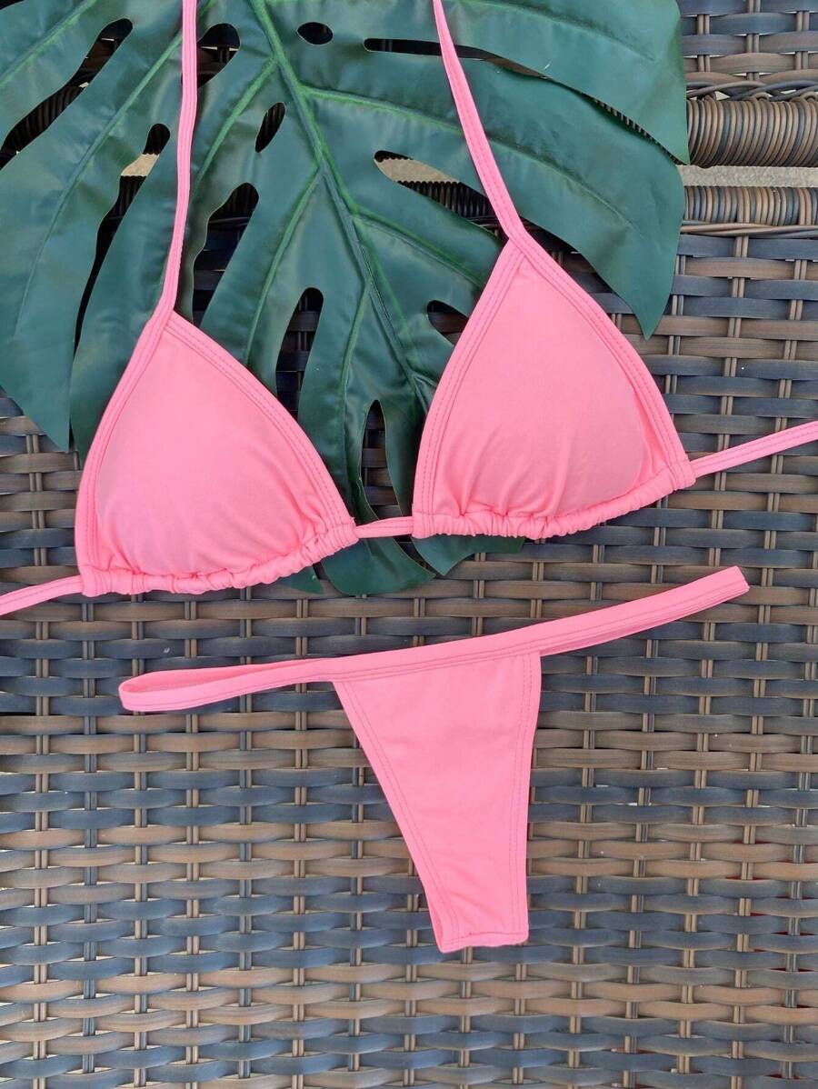 Women Bikini Sets - Coral Orange - View 1