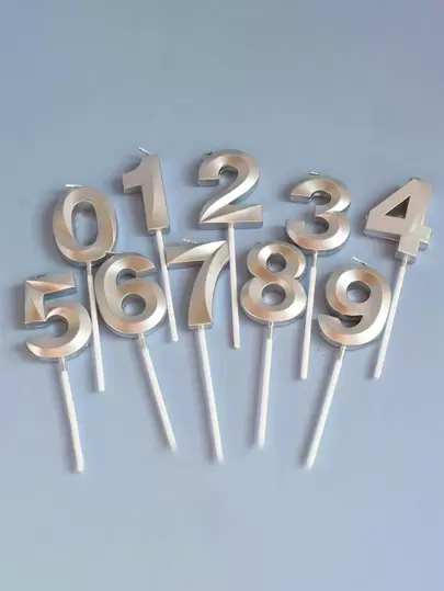1 件歌剧院风格数字生日蜡烛，年龄数字蜡烛装饰派对用品