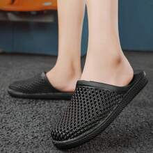 All-seasons Granny Flat Slippers For Women, Waterproof And Durable Rubber Material, Perfect For Bathroom/water Activities